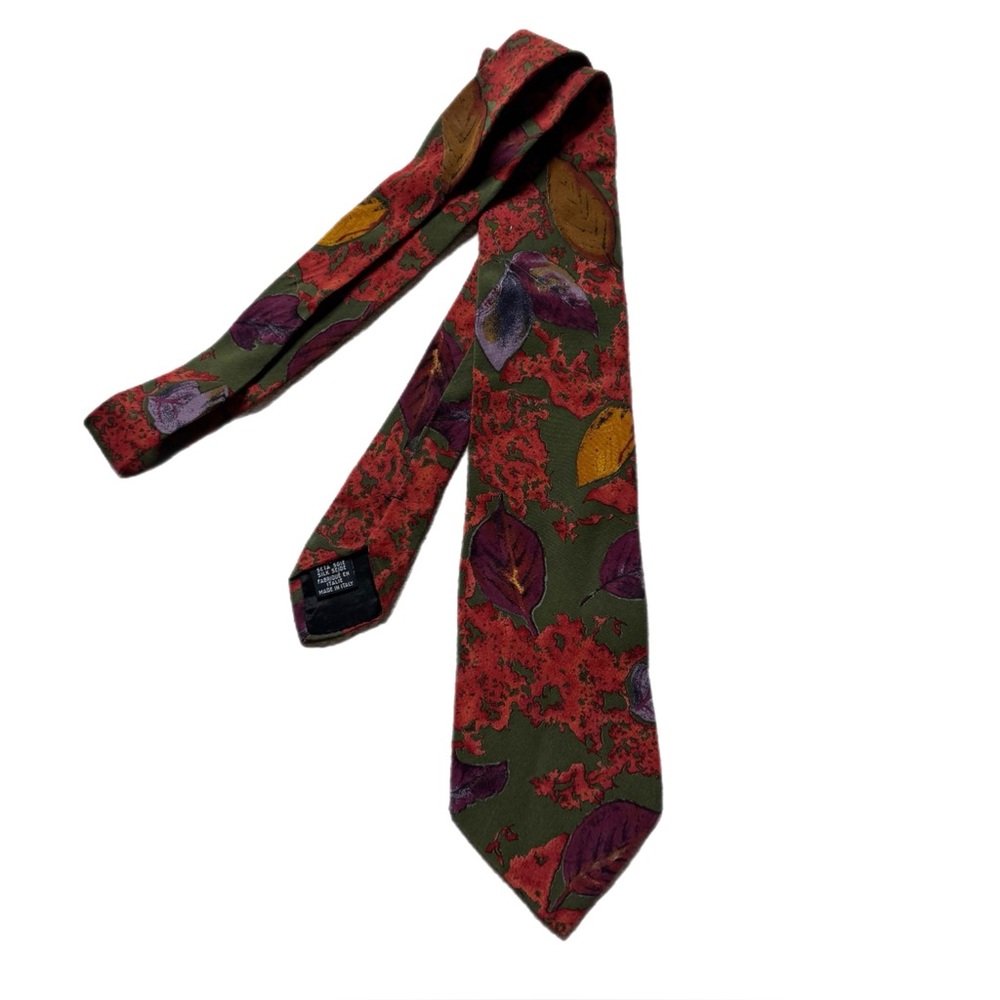 Hugo Boss Fall Floral 100% Silk Tie Made in Italy Fall Wedding